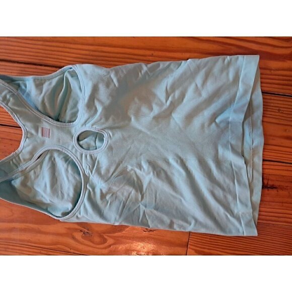 Lands' End Tank Sz Small 6-8 Blue Top Stretch Sleeveless Solid Basic Layer - Picture 2 of 3